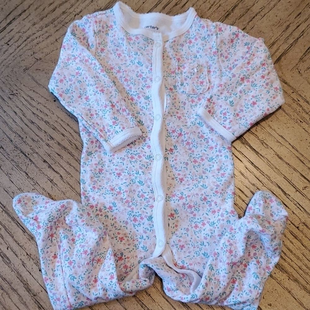 6 month girls footed onsie. Carter's